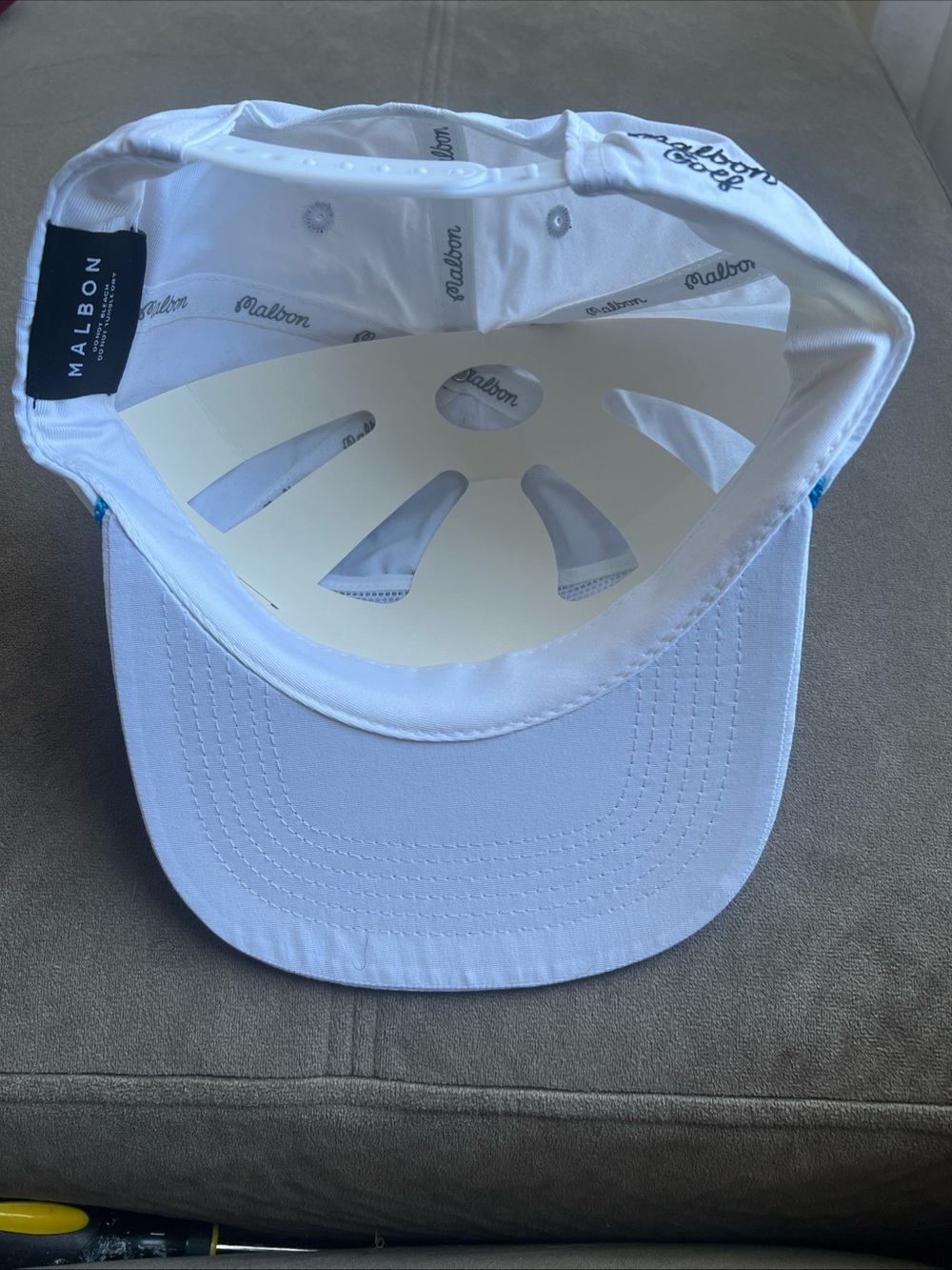 Malbon Dancing Buckets Rope Hat White/Blue RARE FIND! - Picture 5 of 6
